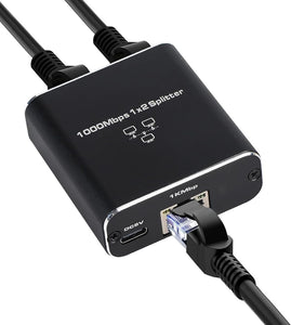 Divisor de Internet 2 en 1 con Cable de Alimentación USB