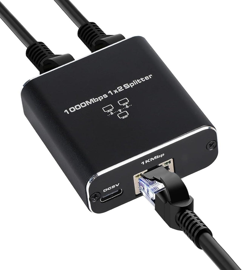 Divisor de Internet 2 en 1 con Cable de Alimentación USB