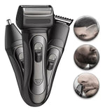 Recortadora eléctrica 3 en 1 para barba, nariz y cabello